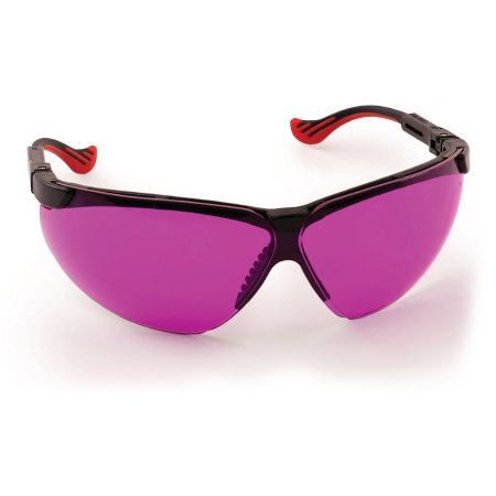 Oxy-Iso - Blood Draw Glasses Adjustable Temple Anti-fog / Anti-scratch Coating Pink Tint Black Frame Over Ear One Size Fits Most - Market Lab - 58277