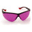 Oxy-Iso - Blood Draw Glasses Adjustable Temple Anti-fog / Anti-scratch Coating Pink Tint Black Frame Over Ear One Size Fits Most - 58277