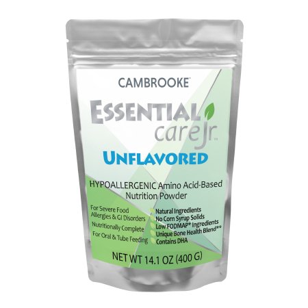 Essential Care Jr - Amino Acid Based Pediatric Oral Supplememt / Tube Feeding Formula Unflavored 14.1 oz. Pouch Powder - Cambrooke Therapeutics - 48021