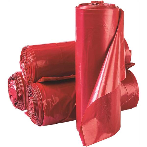 Inteplast Bag Bhzrd 24X23 10G Strsl Ldpe Rd/Blk 1-3/10Mil Symbl Ns X-Heavy-Duty 25X10/Case - WSL2423R