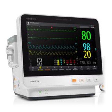 Mindray ePM 12MA - Patient Monitor Vital Signs Monitoring Type ECG, NIBP, Respiration, Spo2, Temperature AC Power / Battery Operated - 121-001881-00
