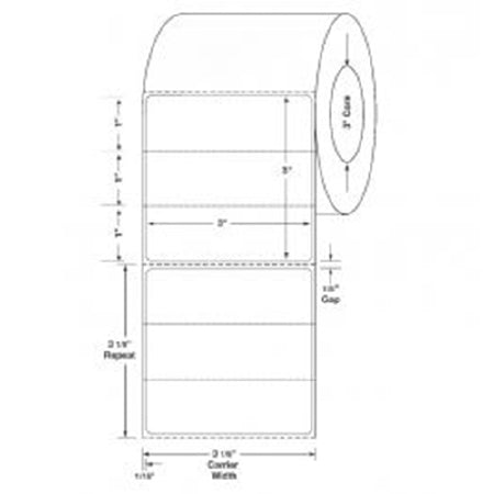 Centurion Quattron - Blank Labels Thermal Labels White 3 X 3 Inch - Medline - DTL3987PH
