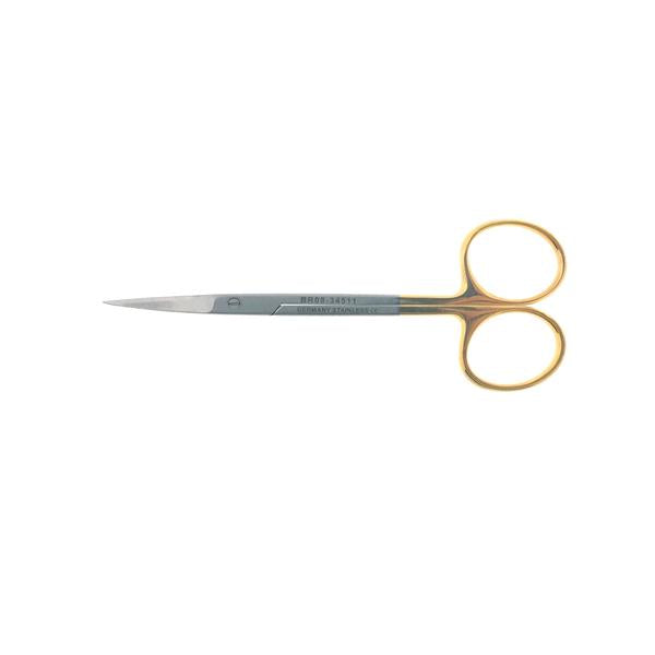 BR Surgical, Scissors Iris 4-1/2" Sharp/Sharp Smooth Curved Tungsten Carbide Ea - BR08-34511