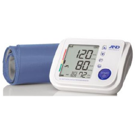 A&D Medical - Digital Blood Pressure Monitor 1-Tube Automatic Adult Large Cuff - UA-1030T