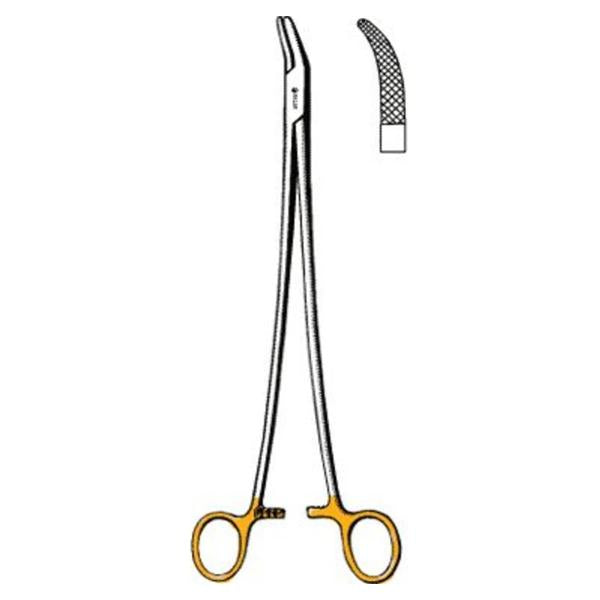 Sklar Instruments Holder Needle Heaney 10" Serrated Jaw Curved Tungsten Carbide Ea - 21-8061