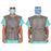 CoolSource - Cooling Vest X-Large Blue 6 Pockets Sleeveless Unisex - COOLVESTXL
