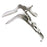 Euro-Med - Vaginal Speculum Weisman-Graves NonSterile Surgical Grade Stainless Steel Medium Double Blade Duckbill with Left Side Open Reusable Without Light Source Capability - 391-667A