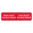 UAL - Pre-Printed Label Warning Label Red Paper High Alert Double Check White Warning Label 3/4 X 3-7/8 Inch - ULPF121