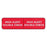 UAL - Pre-Printed Label Warning Label Red Paper High Alert Double Check White Warning Label 3/4 X 3-7/8 Inch - United Ad Label - ULPF121