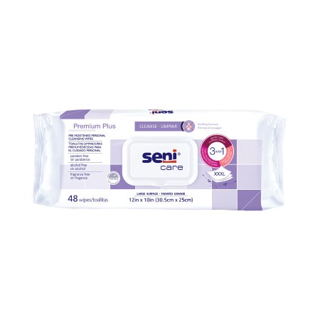Seni Care - Rinse-Free Personal Wipe Soft Pack Unscented 48 Count - S-WP48-C11