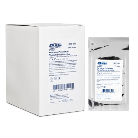 Xeroform - Petrolatum Impregnated Dressing 1 X 8 Inch Gauze Bismuth Tribromophenate () / Petrolatum Sterile - Dukal - 212