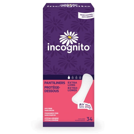 Incognito - Panty Liner Extra Long Light Absorbency - First Quality - 10006612