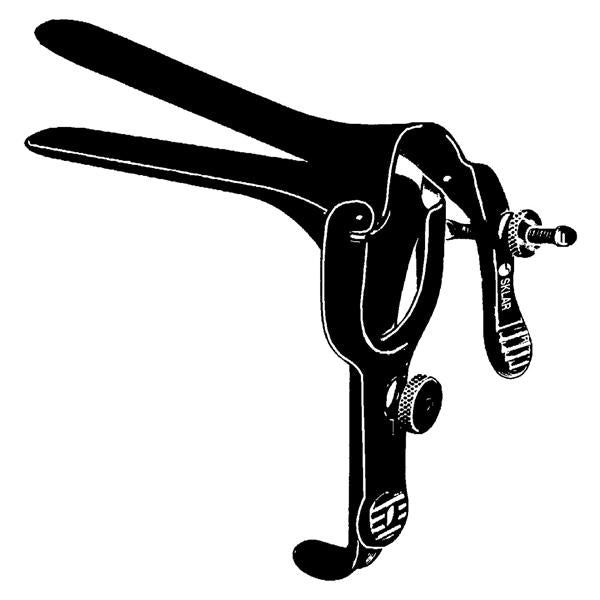 Sklar Instruments Speculum Vaginal Pederson 4X7/8" Medium Black Stainless Steel Ea - 90-3839