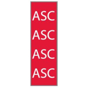 Key Surgical - Pre-Printed Label Multipurpose Label Red Tape ASC White 8-1/2 X 11 Inch - T-601-04