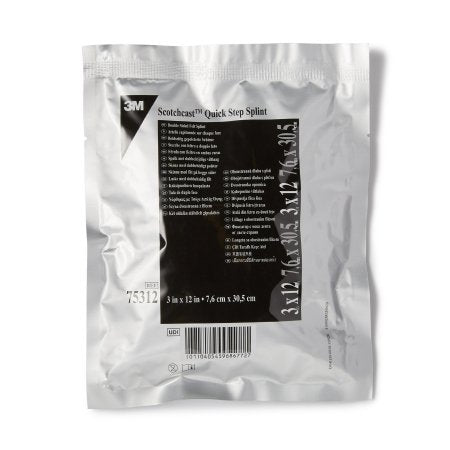 3M Scotchcast Quick Step Double Sided Felt - Padded Splint 3 X 12 Inch Felt / Fiberglass White - 3M - 75312