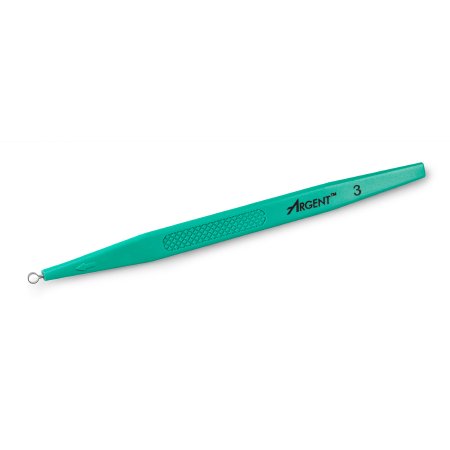 McKesson - Dermal Curette 5-1/2 Inch Length Flat Textured Handle 3 mm Tip Semi-Sharp Loop Tip - 16-DC3