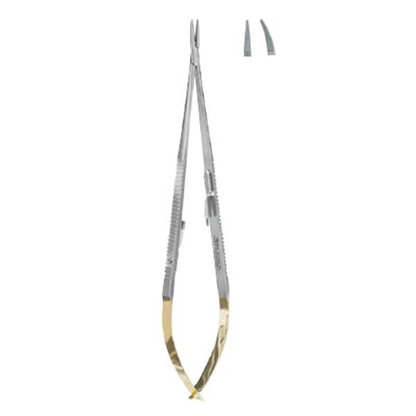 Miltex-Integra Holder Needle Jacobson 7" Serrated Jaw Curved Tungsten Carbide Ea - 17-1091TC
