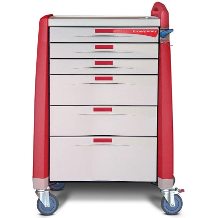 Avalo Series - Procedure Cart Steel Frame - AM-EM-STD-RED