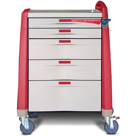 Avalo Series - Procedure Cart Steel Frame - Capsa Solutions - AM-EM-INT-RED