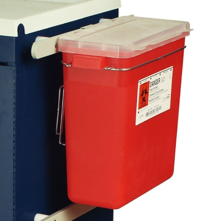 Harloff - Replacement Sharps Container 3 Gallon Red Base / Translucent Lid Horizontal / Vertical Entry Hinged Snap On Lid - SHARPSRC