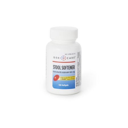 Geri-Care - Stool Softener Softgel 100 per Bottle 100 mg Strength Docusate Sodium - 401-01-GCP