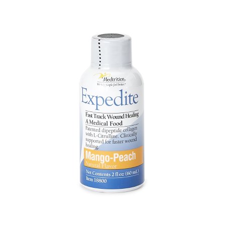 Expedite - Oral Wound Healing Supplement / Tube Feeding Formula Mango-Peach Flavor Ready to Use 2 oz. Bottle - 18800
