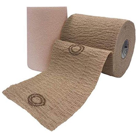 CoFlex TLC Calamine with Indicators - 2 Layer Compression Bandage System 4 Inch X 6 Yard / 4 Inch X 7 Yard 20 to 30 mmHg Self-adherent / Pull On Closure Tan NonSterile - 8840UBC-TN