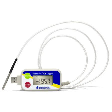 Flashlink - Datalogging Cryogenic Thermometer with Alarm Fahrenheit / Celsius -328° to +104°F (-200° to +40°C) Stainless Steel Probe Battery Operated - 40565-01