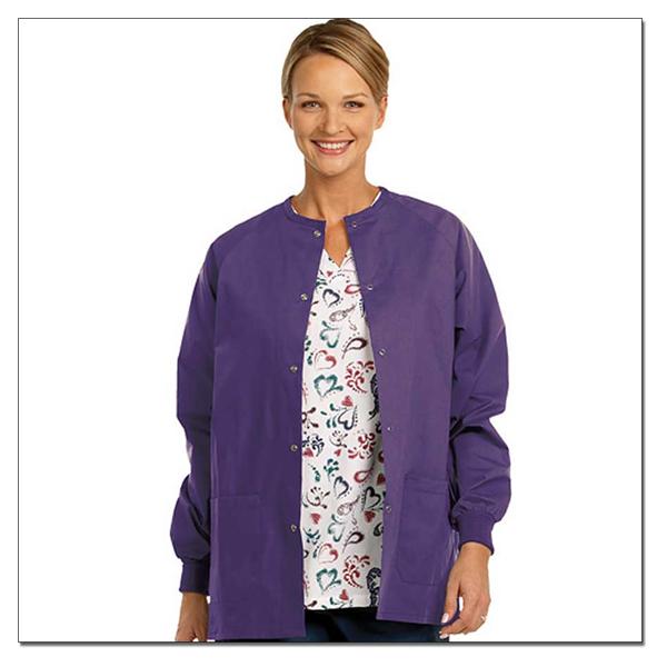 Fashion Seal Jacket Warm-Up 65% Polyester / 35% Cotton Fashion Blend Unisex Prpl Xl 2Pckt Ea - 7807-XL