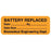 UAL - Pre-Printed Label Battery & Lamp Maintenance Orange Paper Battery Operated Date:_By_Date Due:_Biomedical Engineering Dept. Black 3/4 X 2 Inch - United Ad Label - ULBE702