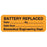 UAL - Pre-Printed Label Battery & Lamp Maintenance Orange Paper Battery Operated Date:_By_Date Due:_Biomedical Engineering Dept. Black 3/4 X 2 Inch - ULBE702