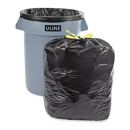 Uline - Trash Bag 33 gal. Black LLDPE 1.4 mil 33 X 38 Inch Side Sealed Coreless Roll - S-13524BL