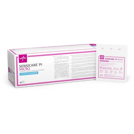 SensiCare PI Micro - Surgical Glove Size 8 Sterile Pair Polyisoprene Extended Cuff Length Smooth Cream Chemo Tested - Medline - MSG9680