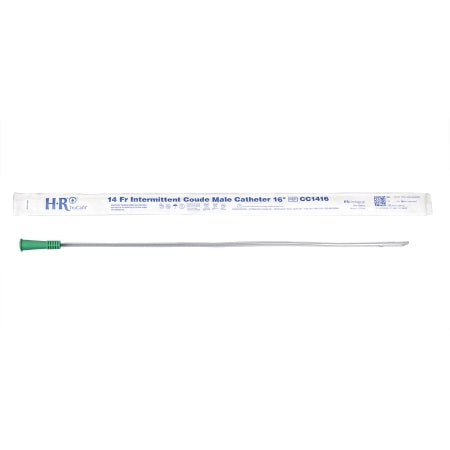 TruCath - Urethral Catheter Coude Tip Uncoated PVC 14 Fr. 16 Inch - CC1416