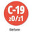 PDC - Pre-Printed Label pdc Advisory Label Red Paper C-19 20/21 White 3/8 Diameter - COVID20/21-2