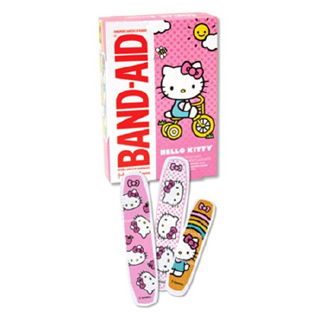 Band-Aid - Adhesive Strip 3/4 X 3 Inch / 5/8 X 2-1/4 Inch Plastic Rectangle Kid Design (Hello Kitty) Sterile - AB87