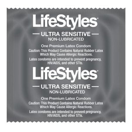 Lifestyles Ultra Sensitive - Condom Non Lubricated One Size Fits Most 1,000 per Case - Sxwell Usa - 170196