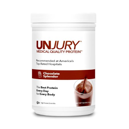 Unjury - Oral Protein Supplement UNJURY Chocolate Splendor Flavor Powder 12.6 oz. Canister - Unjury Protein - 8562150005