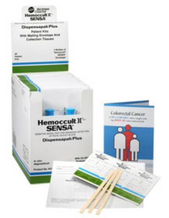 Hemocue Hemoccult Sensa Dispensapak Plus Rapid Test Kit Colorectal Cancer Screening Fecal Occult Blood Test (FOBT) Stool Sample CLIA Waived 40 Tests - 64130A