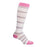 Motif Medical - Maternity Compression Socks Knee High X-Large White / Pink / Gray Closed Toe - AAB0002-04