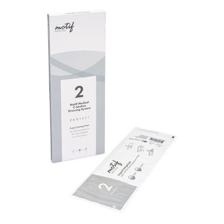 Motif Step 2 Protect - C-Section Dressing System Gel 1.2 X 6.7 Inch / Film 1.2 X 8 Inch Rectangle Sterile - Motif Medical - DAB00002-01
