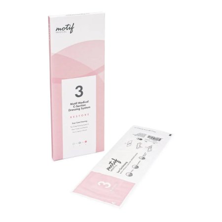 Motif Step 3 Restore - C-Section Dressing System Gel 1.2 X 6.7 Inch / Film 1.2 X 8 Inch Rectangle Sterile - DAB00003-01