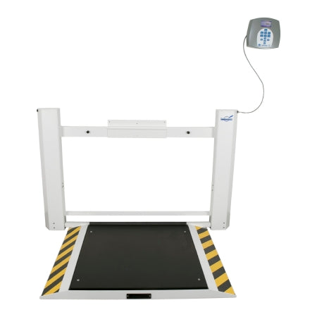 Health O Meter - Wheelchair Scale Digital LCD Display 454 kg Capacity White AC Power - 2900KG-AM