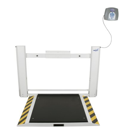 Health O Meter - Wheelchair Scale Digital LCD Display 454 kg Capacity White AC Power - 2900KG-AM