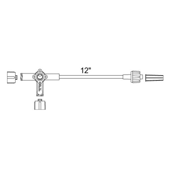 Smiths Medical ASD Iv Extension Set Medex 12" Male Luer Lock Adapter 25/Ca - MX43661