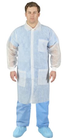 O&M Halyard - Lab Coat White 2X-Large Knee Length Disposable - 10235