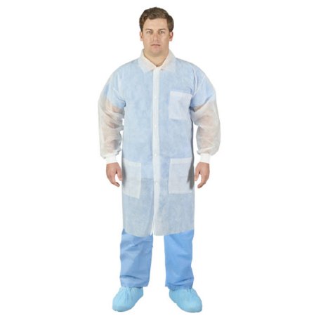 O&M Halyard - Lab Coat White Medium Knee Length Disposable - 10232