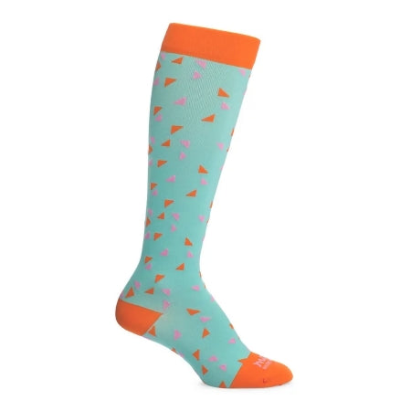 Motif Medical - Maternity Compression Socks Knee High Medium Green / Orange / Pink Closed Toe - AAB0001-02