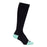 Motif Medical - Maternity Compression Socks Knee High X-Large Black / Green Closed Toe - AAB0003-04