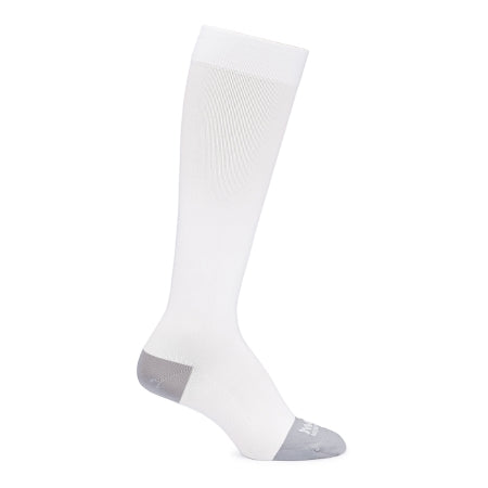 Motif Medical - Maternity Compression Socks Knee High Large White / Gray Closed Toe - AAB0004-03